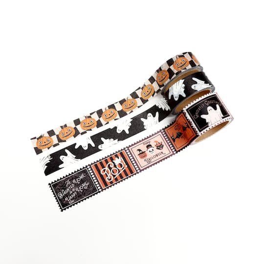 Vintage Spirits Ghost & Jack-o'-Lantern Washi Crafting Tape Set by Recollections™